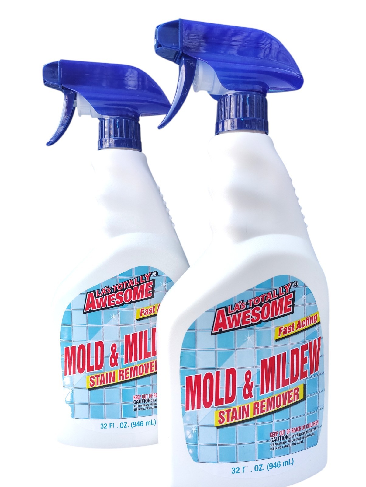 Totally Awesome Mold & Mildew Stain Remover Fact Acting 2 Bottles 64oz Each