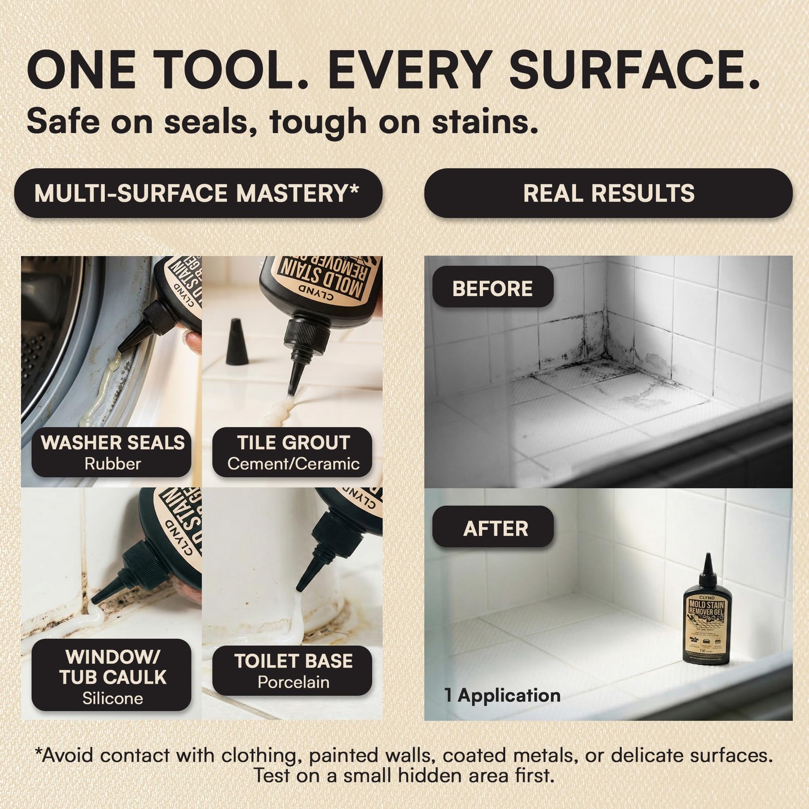 Stain Remover Gel – Low Odor, No Harsh Fumes – For Washing Machine Rubber Sea…