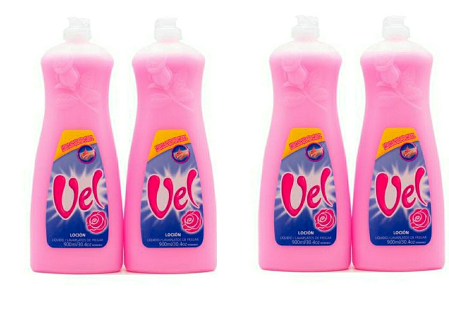 (4 – 30.4oz each Bottle) Vel Rosita Ultra Concentrate Dish Grease Remover Soap