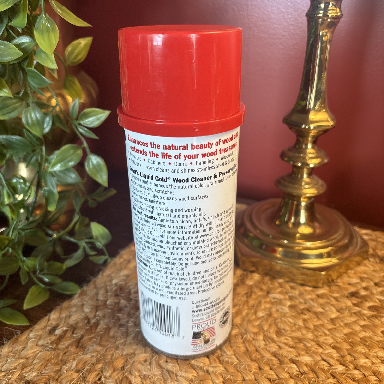 Scott’s Liquid Gold Pourable Wood Care Furniture Polish and Cleaner 14 oz