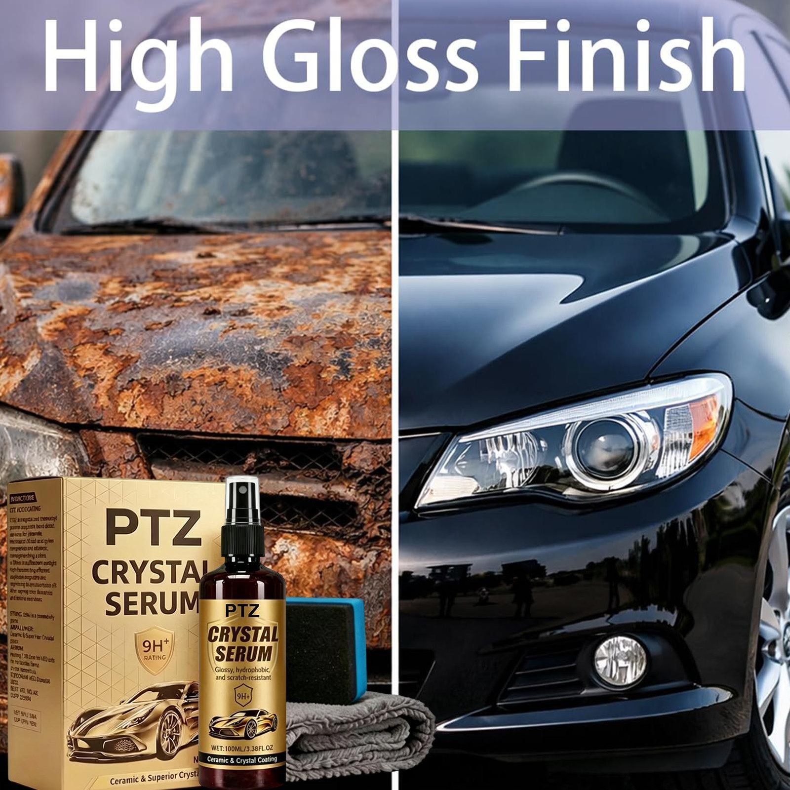 100ML Crystal Serum, Advanced 9H Graphene Ceramic Coating for Auto Car 1PC