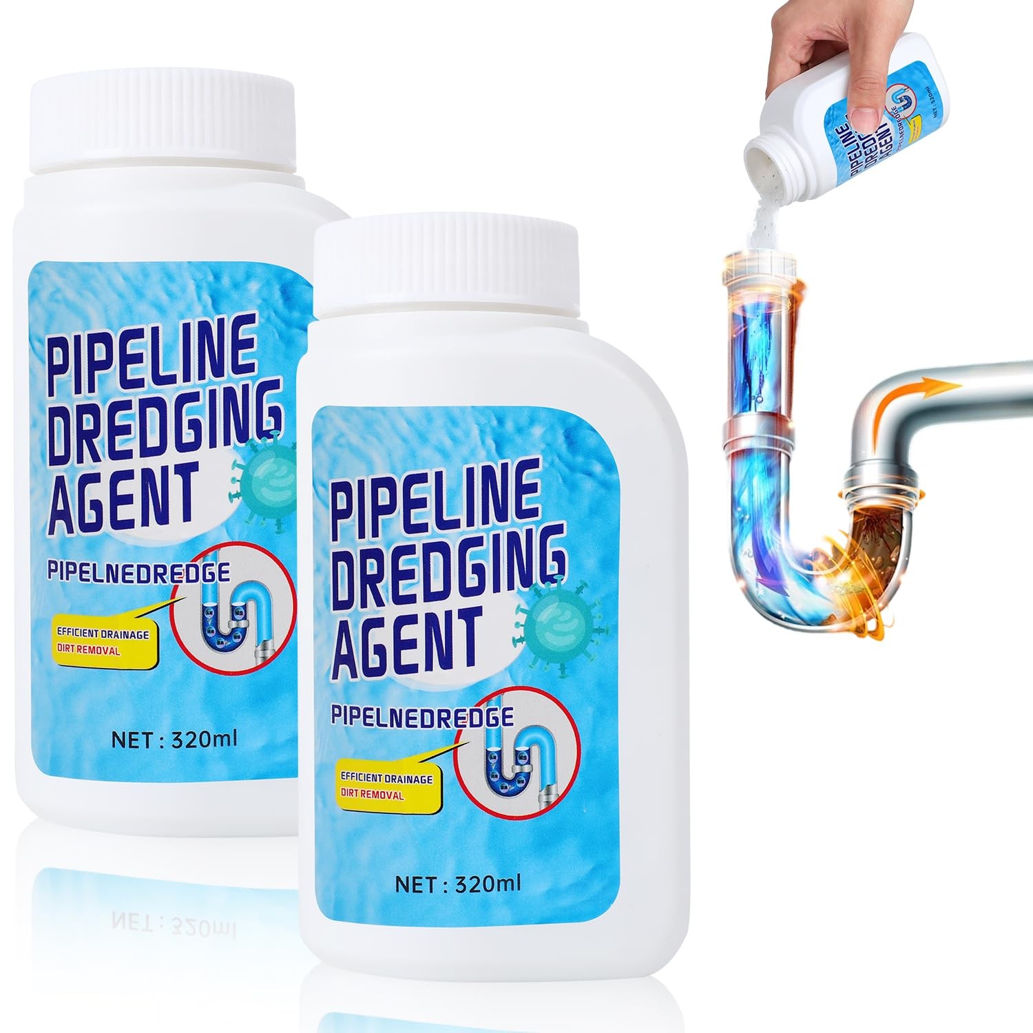 Powerful Pipeline Dredging Agent Quick Cleaning Dredge Tool for Pipe Cleaning