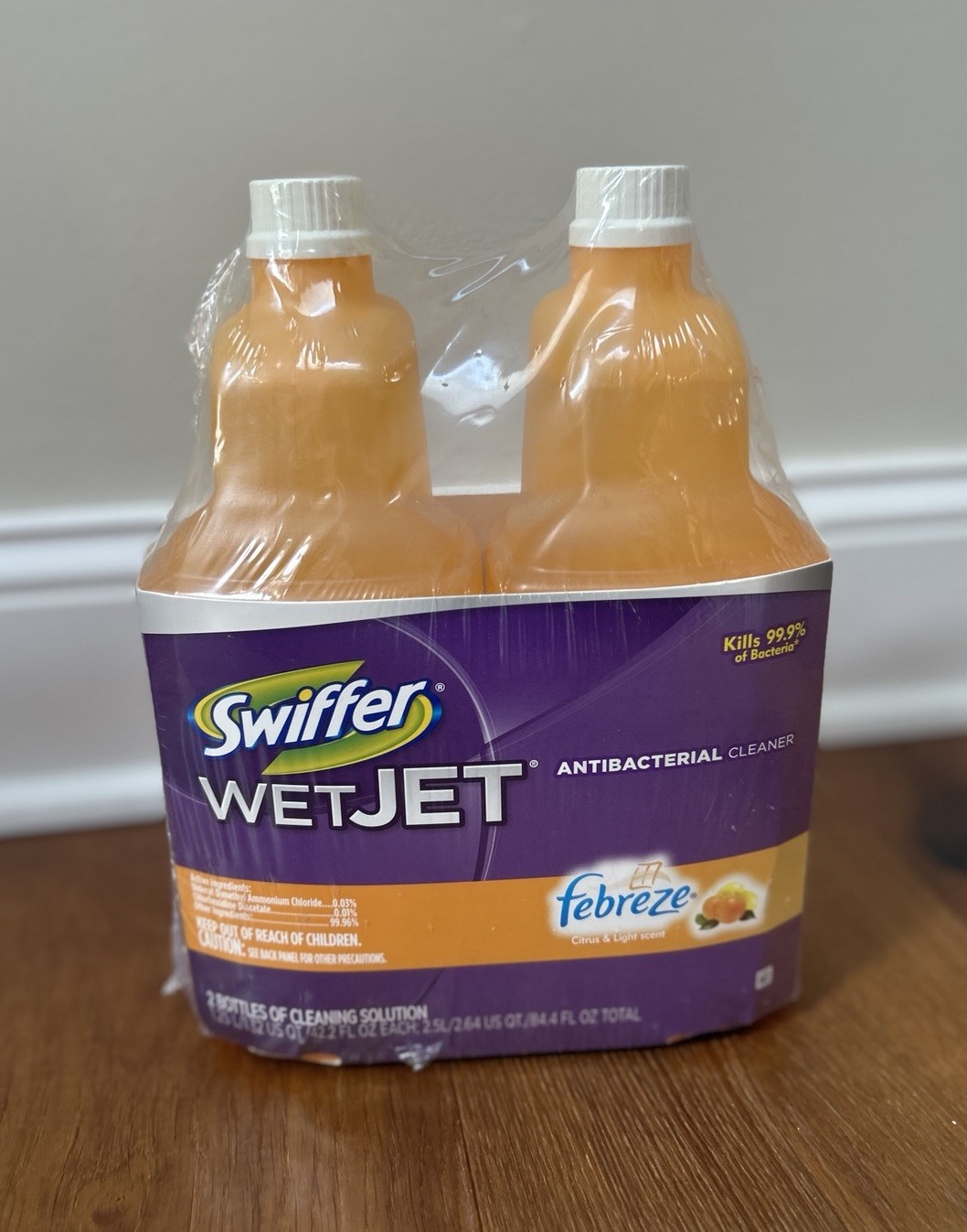 Swiffer Wet Jet Floor Cleaner Refill CITRUS & LIGHT 2 Pk 42.2 Ea. Discontinued