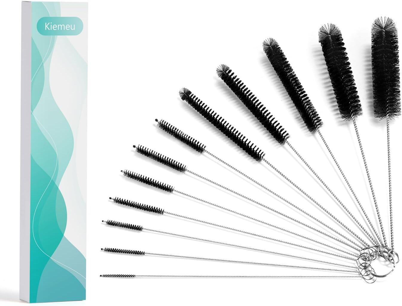9.5 Inches Long Straw Cleaner Brush Set, 12 Pack Straw Pipe Cleaner Brush Set, S
