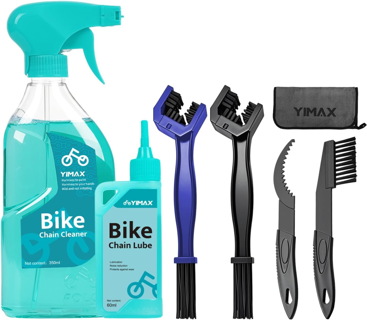 Bike Chain Cleaner Set, Bicycle Cleaning Kit Chain Lube and 500ml Cleaning Sp…