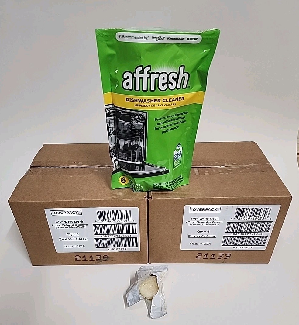 Affresh Dishwasher Cleaner, 72 Tablet (12 PACK-6 in Each) Free Shipping.