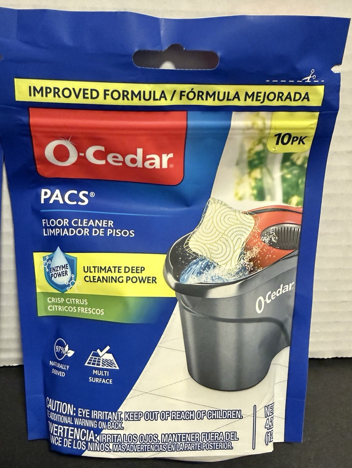 O-Cedar Floor Cleaning Crisp Citrus Pacs 20 Pacs Total New Unopened