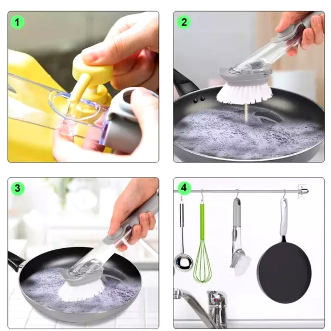 Dispensador de Jabon Herramienta para Lavar Fregar Platos Limpieza de cocina