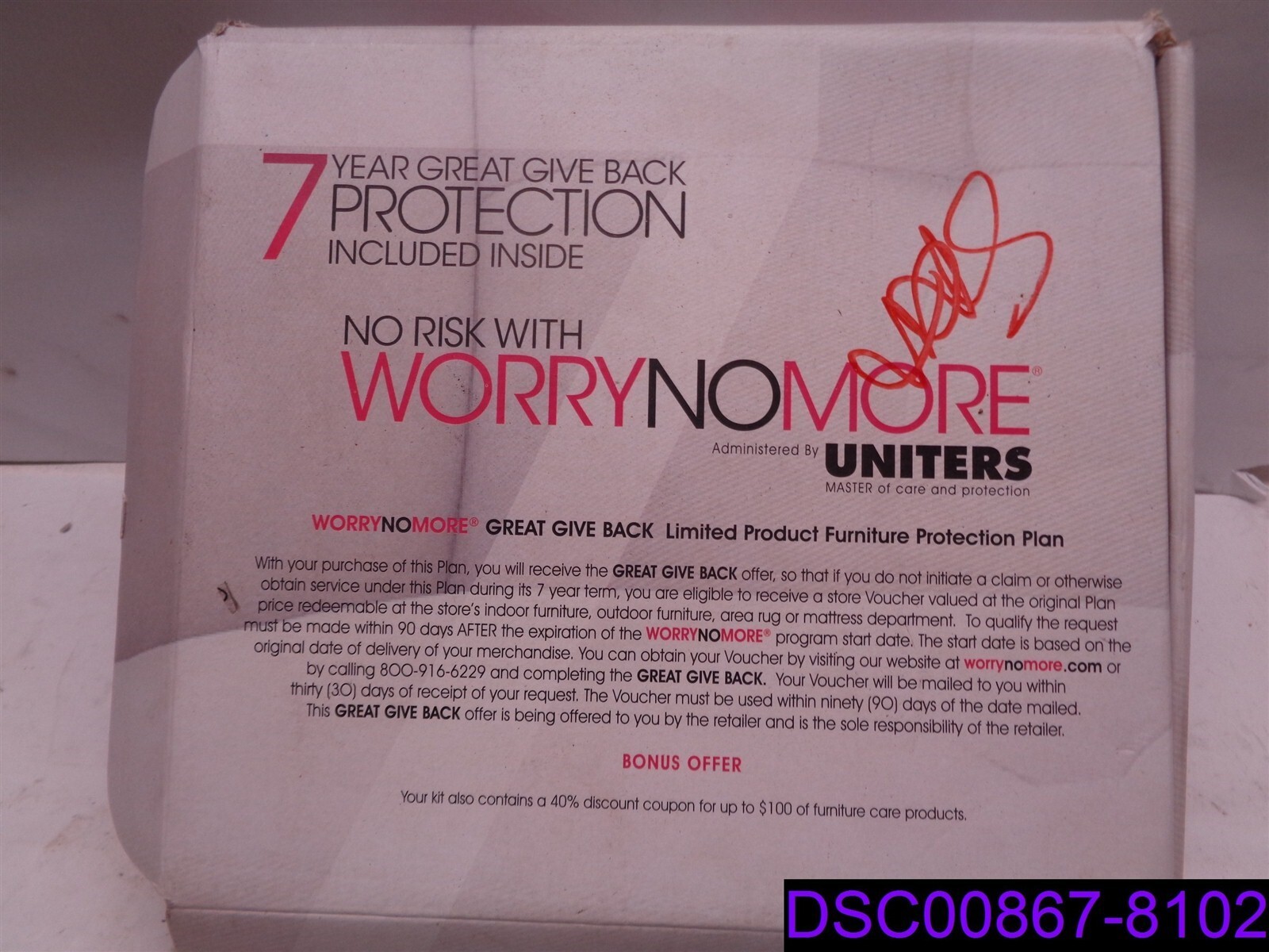 Worry No More Furniture & Upholstery Protection Kit
