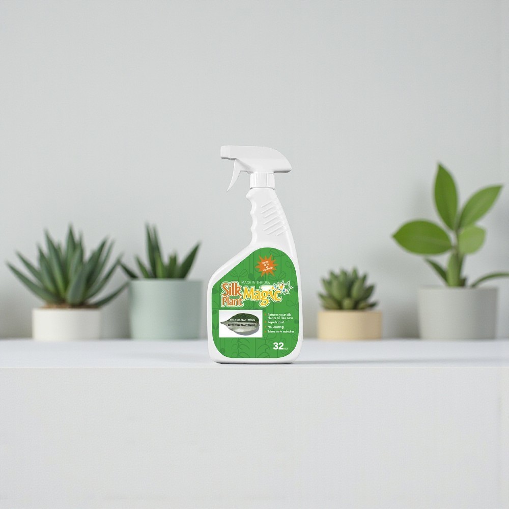 Silk Plant Cleaner No-Rinse Repels Dust Shines Frame Pet Safe Phosphate Free