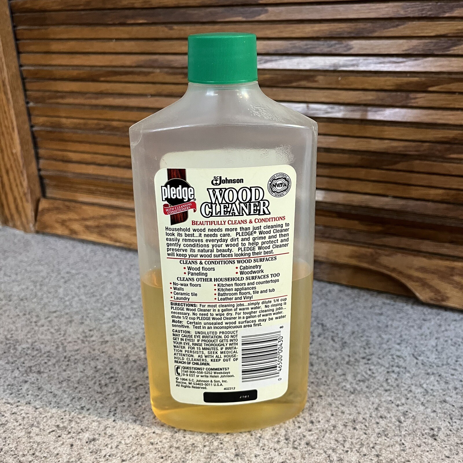 Vintage Pledge Wood Cleaner 1994 16 Oz 50% Full Movie TV Prop