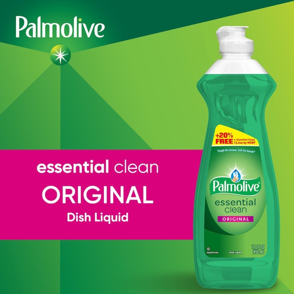 Liquid Dish Soap Palmolive Essential Clean, Original 12.6 fl oz 3x Bottles