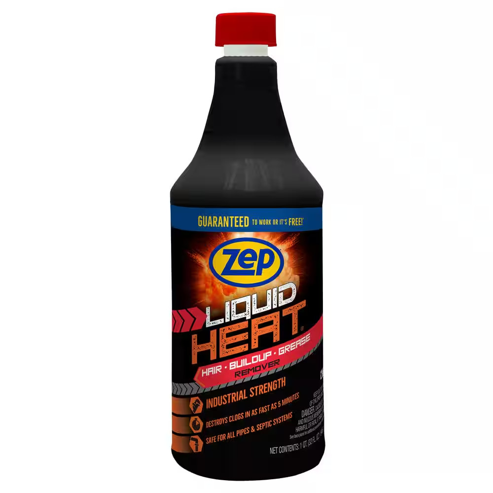 ZEP Liquid Heat Gel Drain Opener 32 oz – Fast-Acting Industrial Strength
