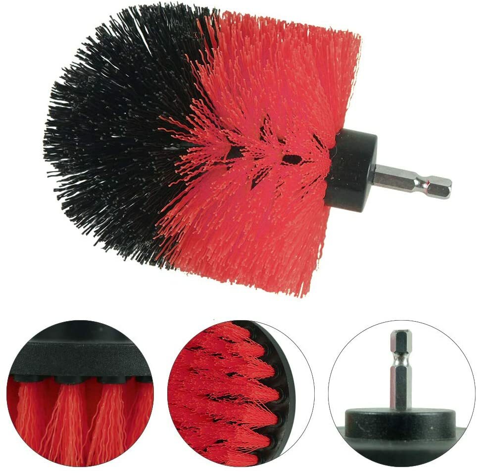 Drill Brushes Set 3pcs Tile Grout Power Scrubber Cleaner Spin Tub Shower Wall