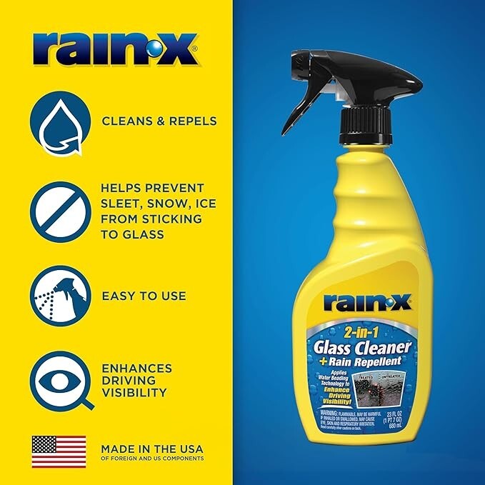 Rain-X Glass Cleaner Rain Repellent 23 fl oz Apllies Water Beading Technology