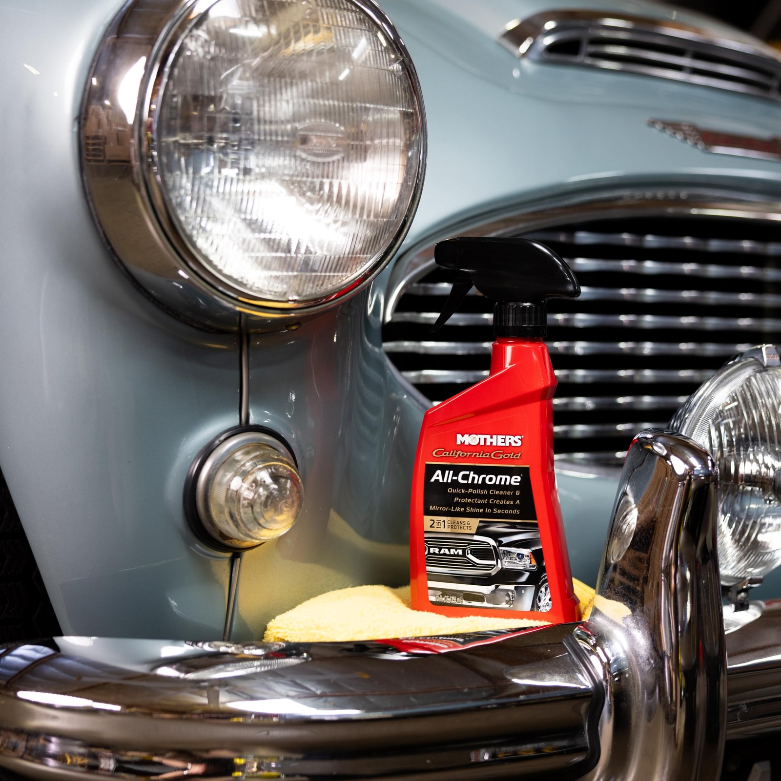 Mothers California Gold AllChrome, 12 oz. – Cleans & Polishes Chrome, PVD & C…