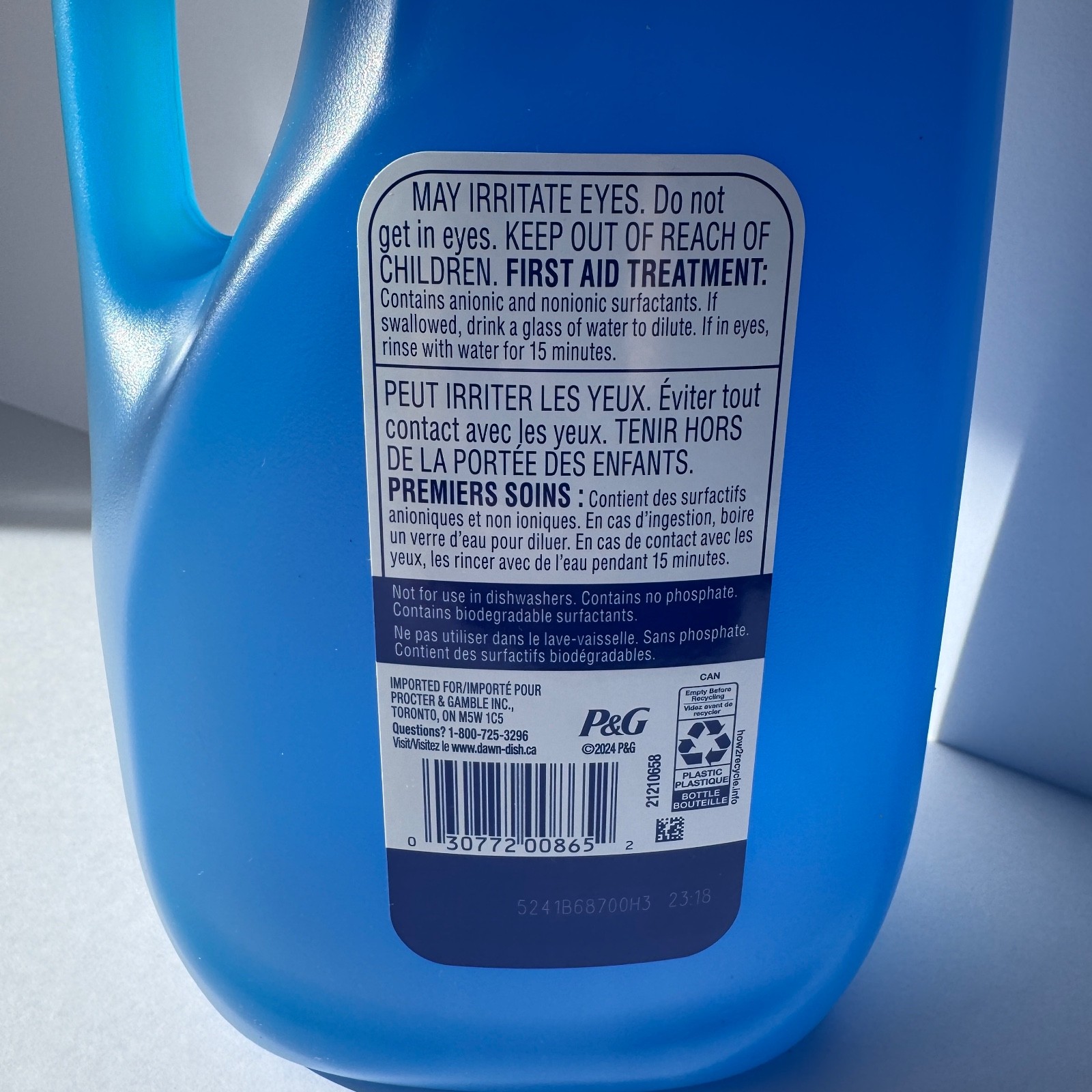 Dawn Ultra Dish Soap Refill, Original Scent, 2.64L Liquid Detergent