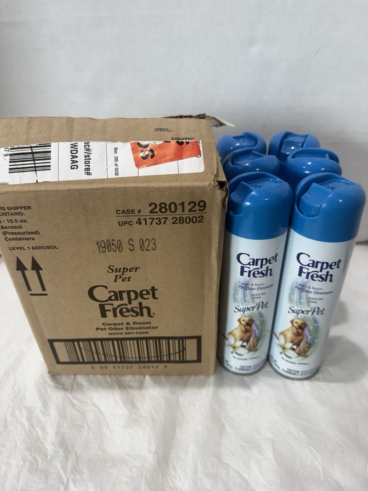 Carpet Fresh Super Pet Carpet and Room Pet Odor Eliminator, Case Of 6 Cans. New