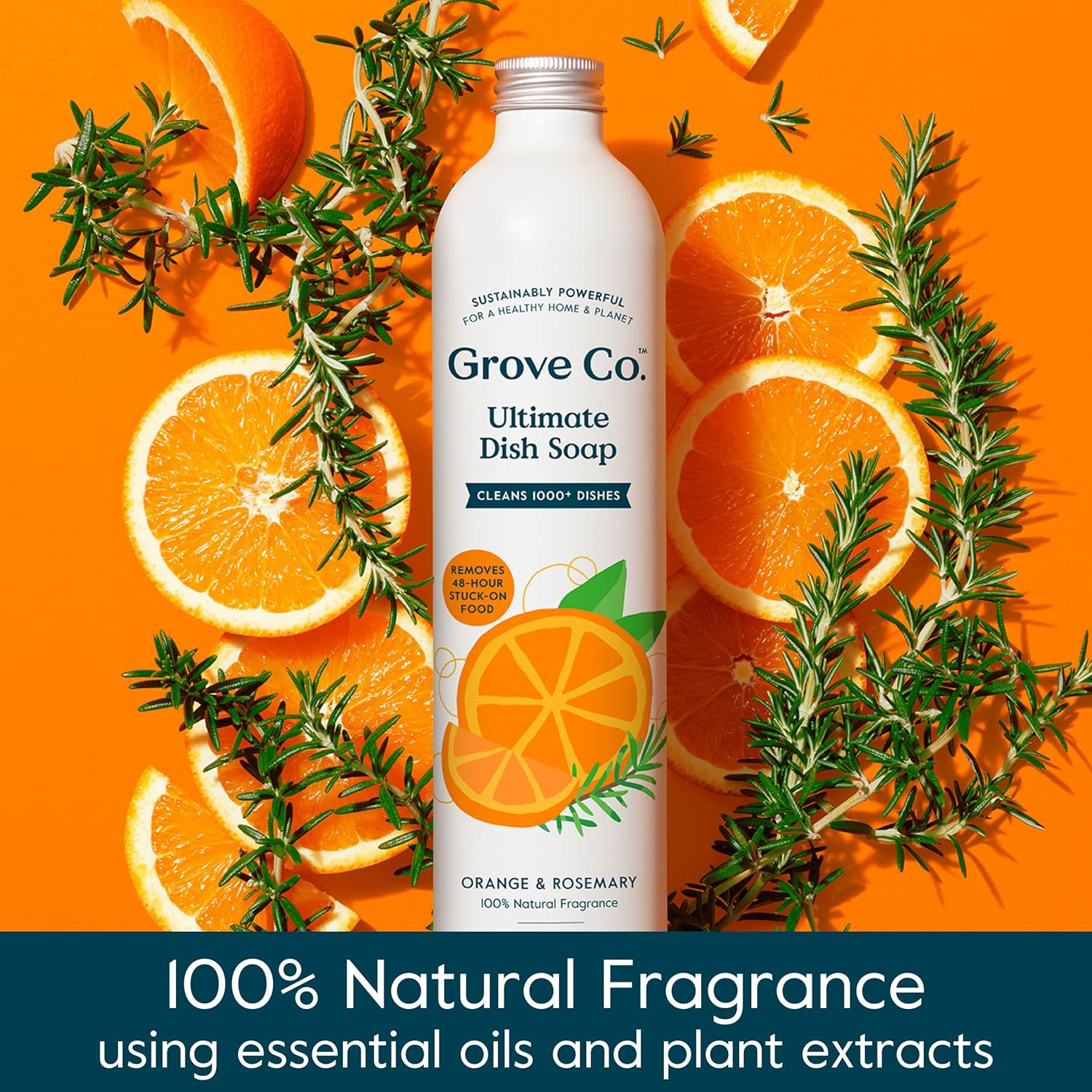 Grove Co. Ultimate Dish Soap Refills (3 X 16 Fl Oz) Removes 48-Hr Stuck-On Food