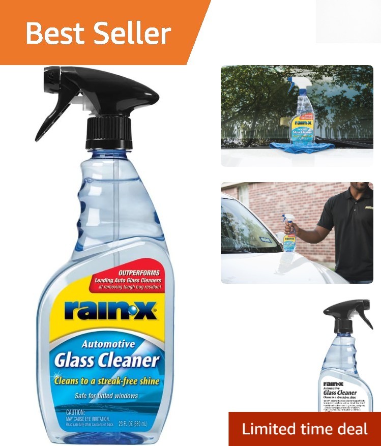Auto Glass Cleaner 23 oz Spray – Safe for Tinted Windows & Streak-Free Results