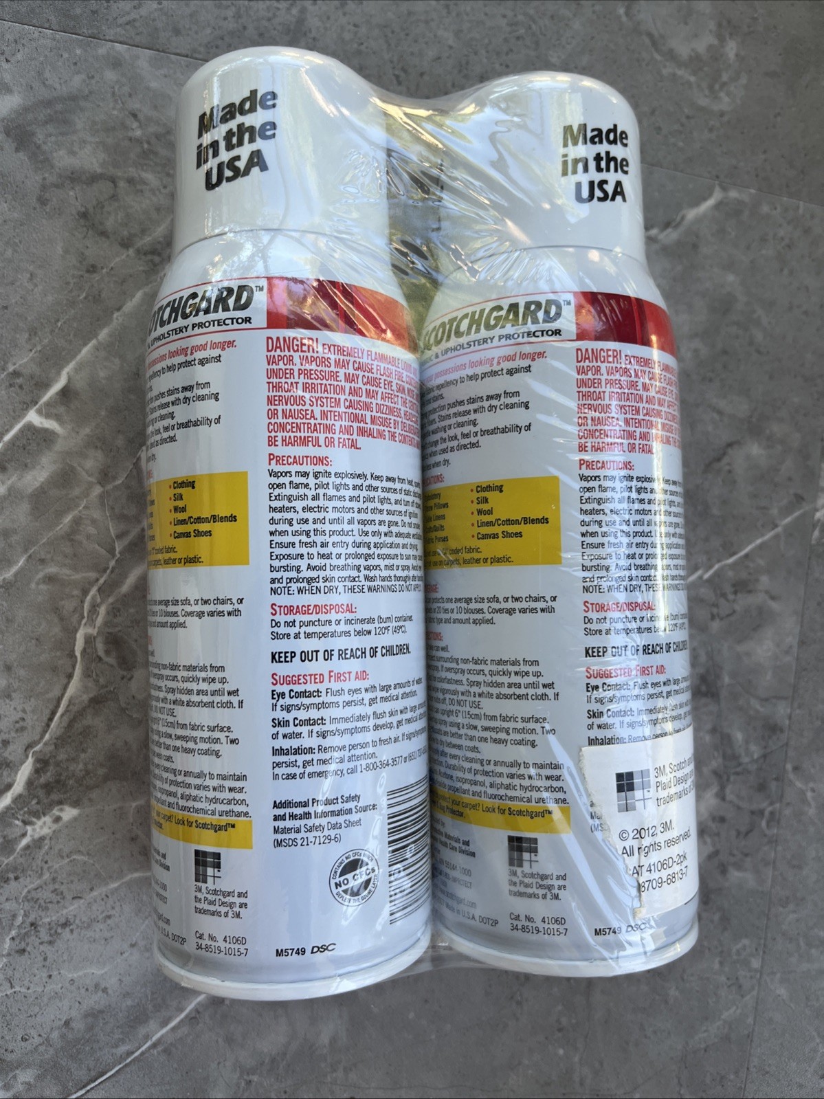 Scotch-Guard – original Fabric Upholstery Protector 2 Cans 10 oz Each USA NEW