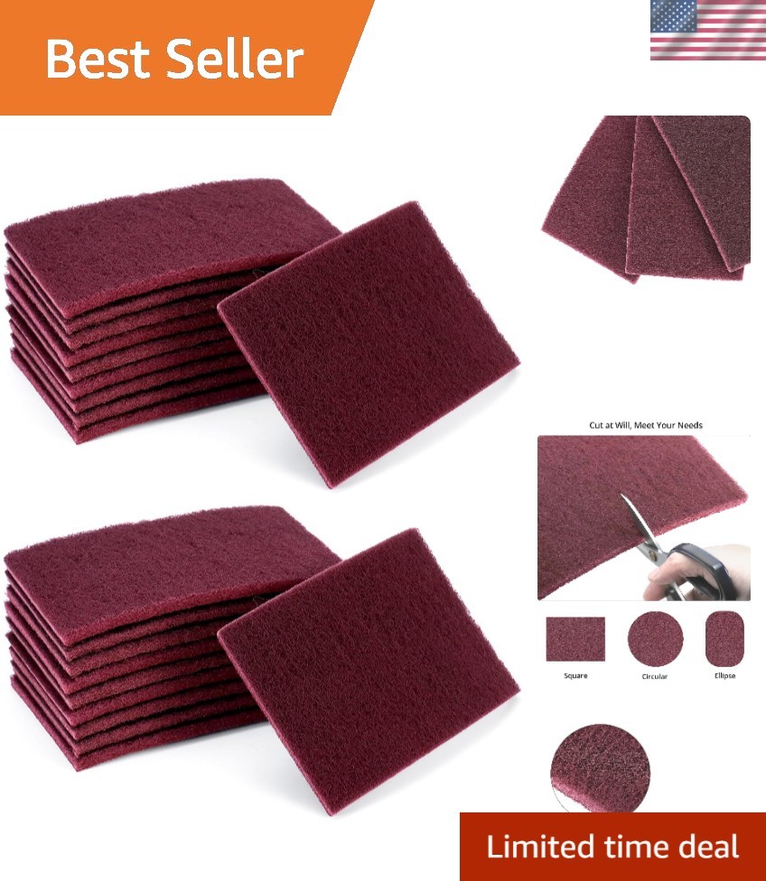20 Pack Aluminum Oxide Scuff Pads – 6″x9″ Fine Grit for Automotive Excellence