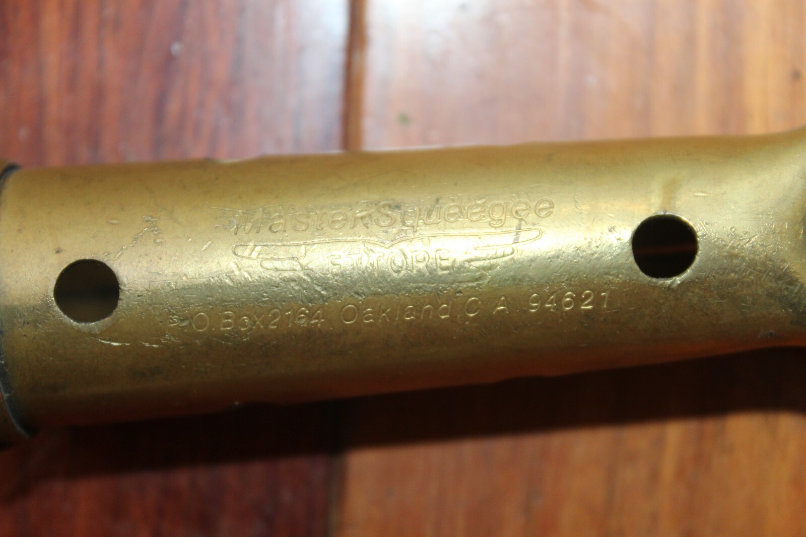 Vintage 17-1/2″ Brass ETTORE Master Squeegee, Made in Oakland, CA, USA