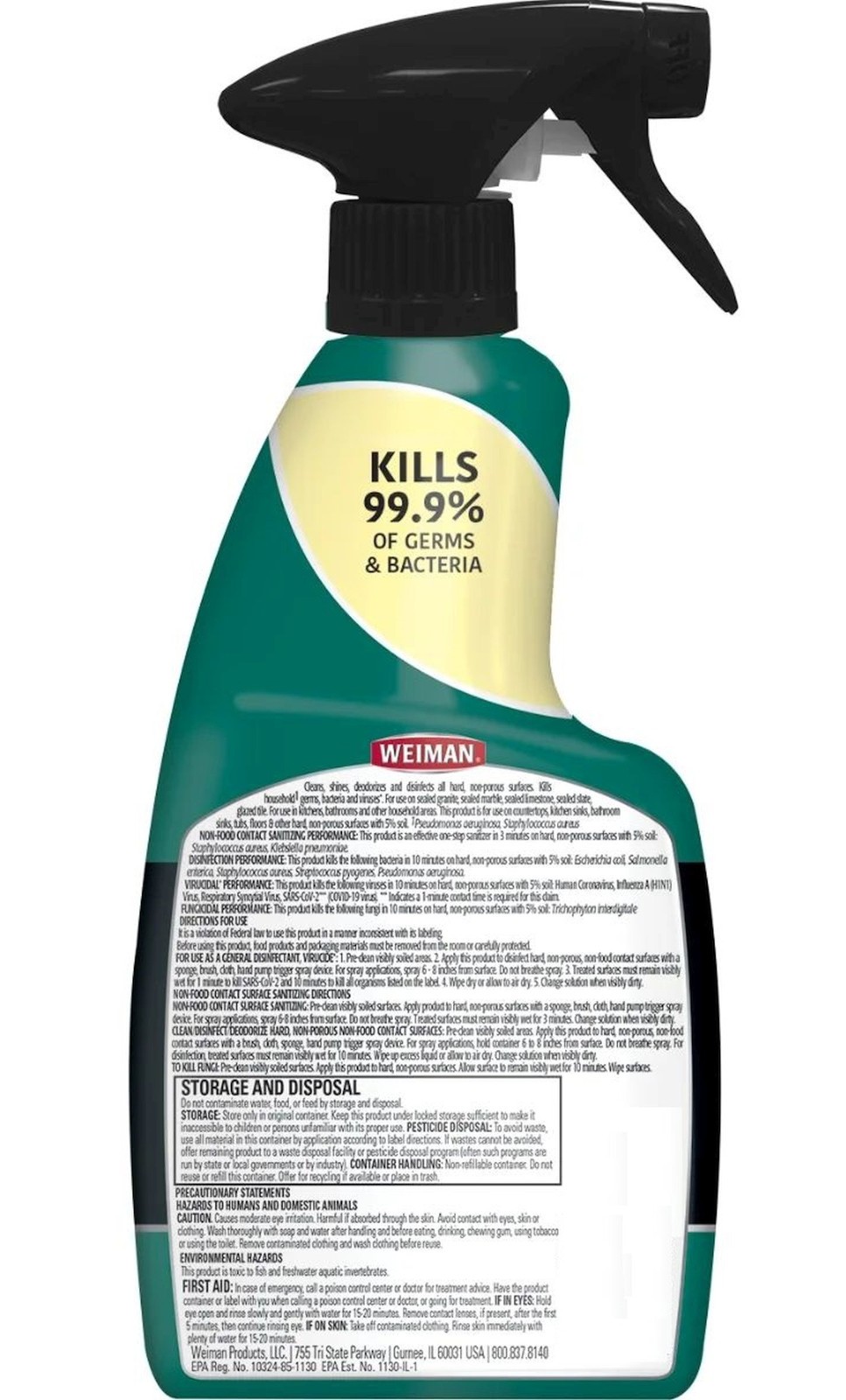 Granite Marble Stone Cleaner & Polish clean shine Trigger Spray 12 oz WEIMAN 078