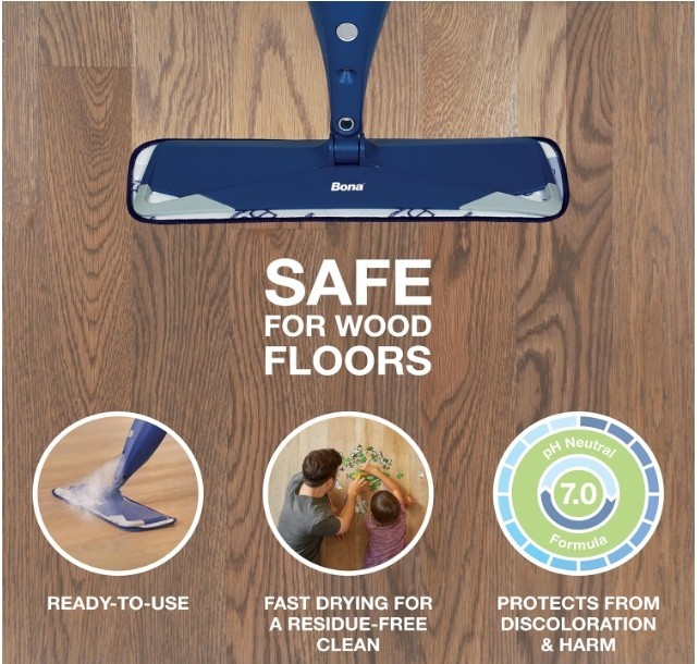 Bona Hardwood Floor Cleaner Spray Mop Cartridge 34 Fl Oz Unscented Refilla