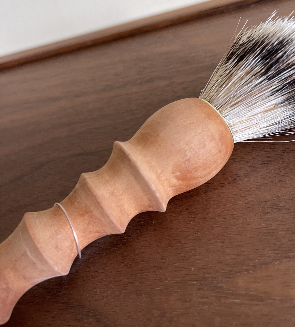 Double Dust Brush Oiled Beechwood Handle Goat Hair & Pig Bristle Brush Caldrea