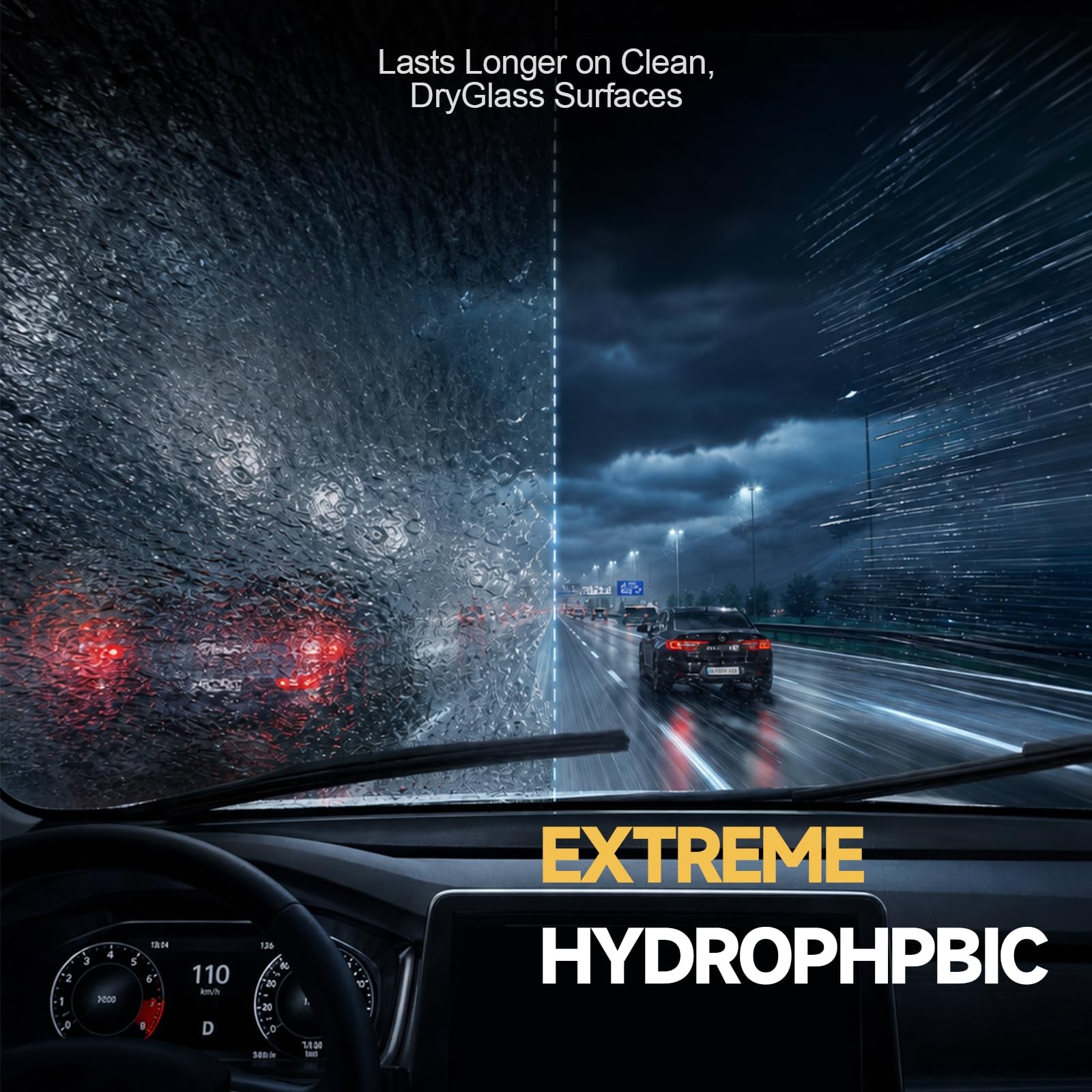 Car Ceramic Glass Coating Spray,Automotive Windshield Rain Repellent Glass Po…