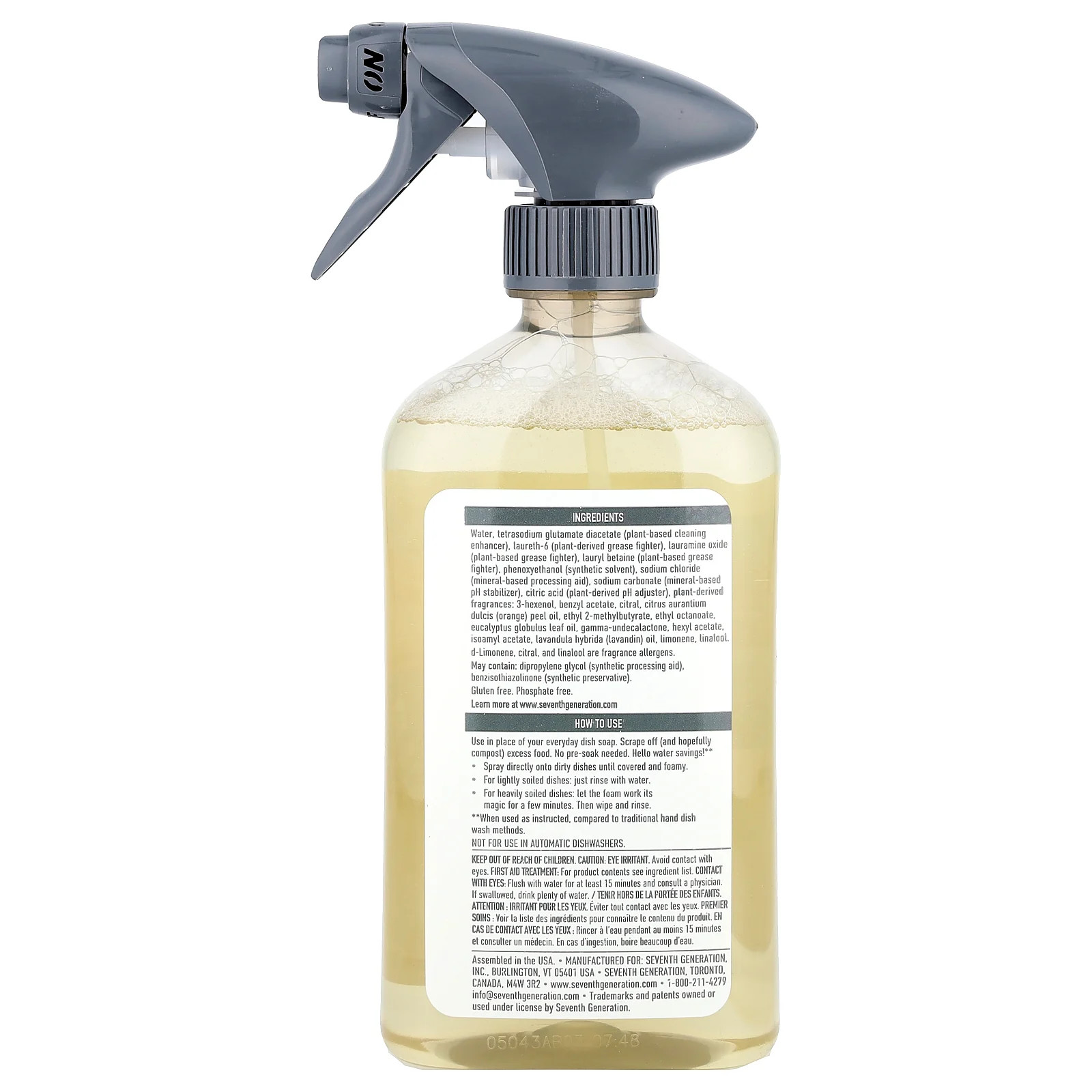 Power+, Foaming Dish Spray, Mandarin Orange, 16 fl oz (473 ml)