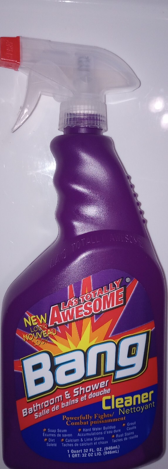 Bang Awesome LA’s Totally Bathroom Shower Spray Bath Tub Kitchen Cleaner 32 Oz