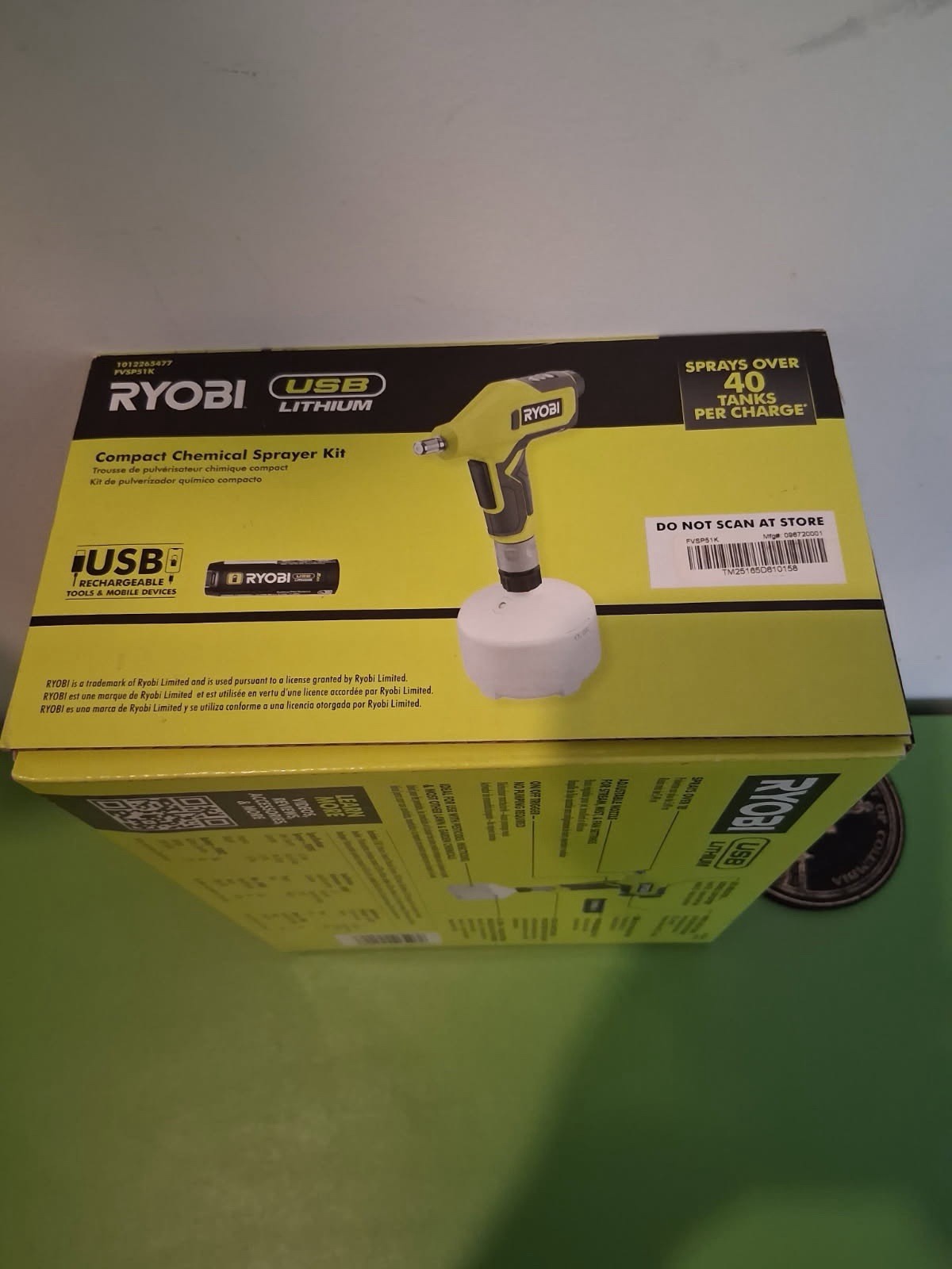 Ryobi FVSP51K USB Lithium Compact Chemical Sprayer Kit