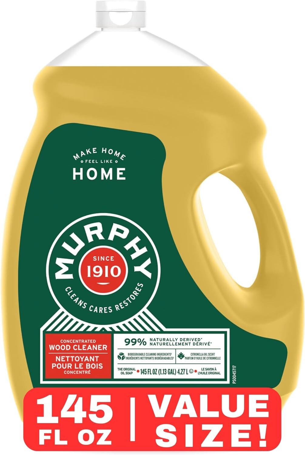Citronella-Scented Wood Cleaner 145 oz – Versatile and Phosphate-Free Formula