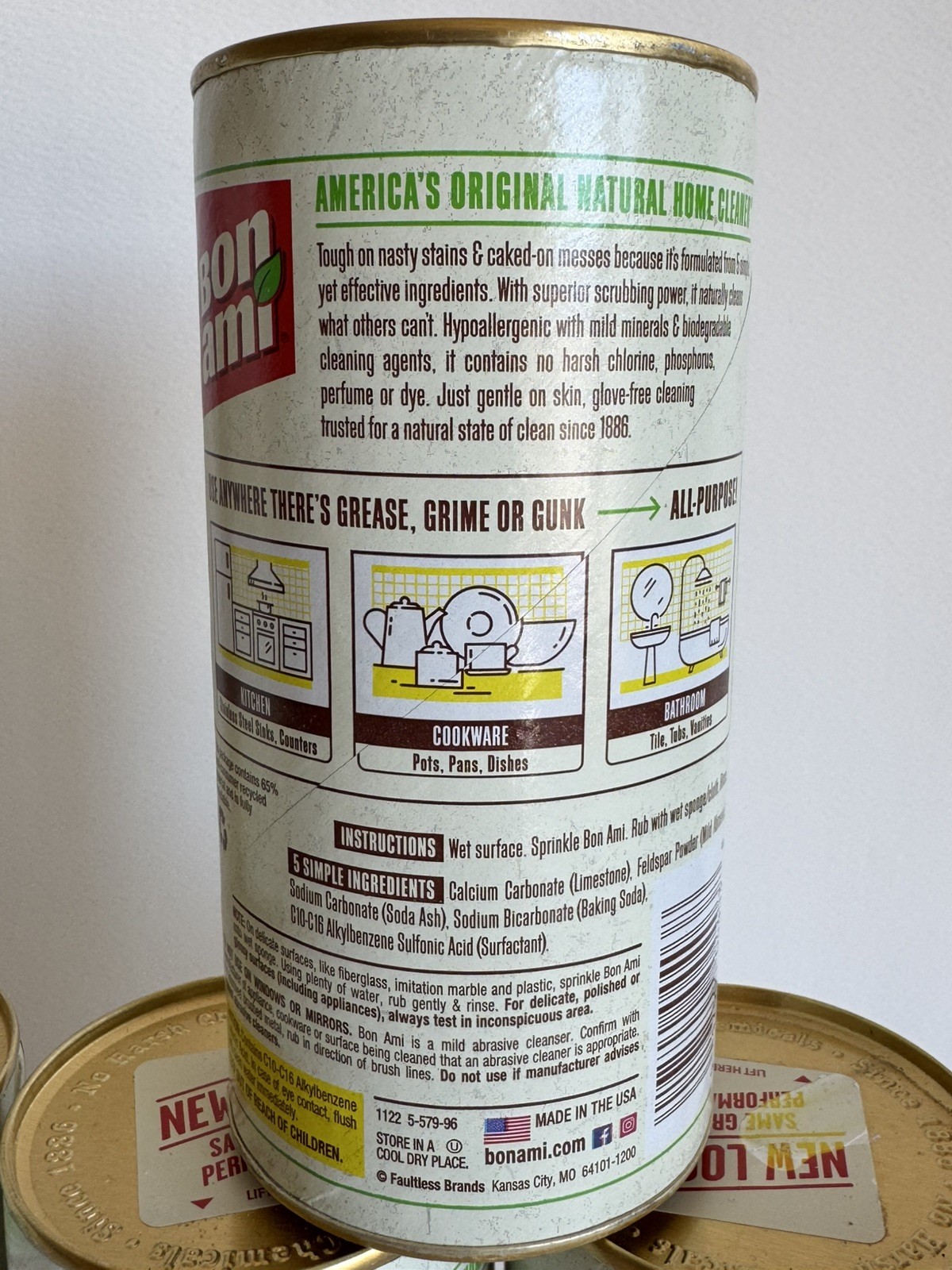 Bon Ami Powder Cleanser – 14 oz (Pack of 6)