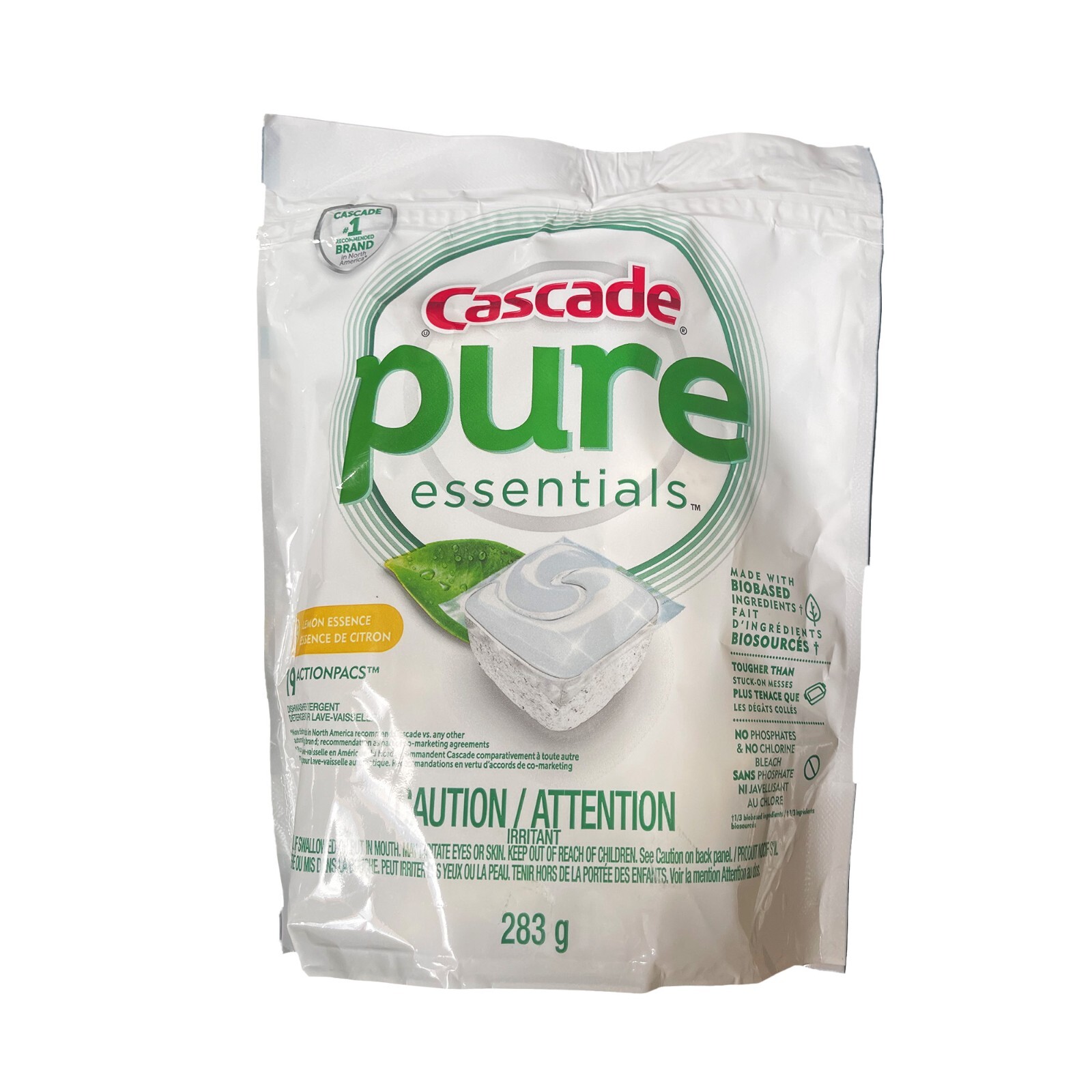 CASCADE-PURE ESSENTIALS-DISHWASHERPODS- 19 PER PACK-LOT OF 3 PACKS=57 PACS!!!