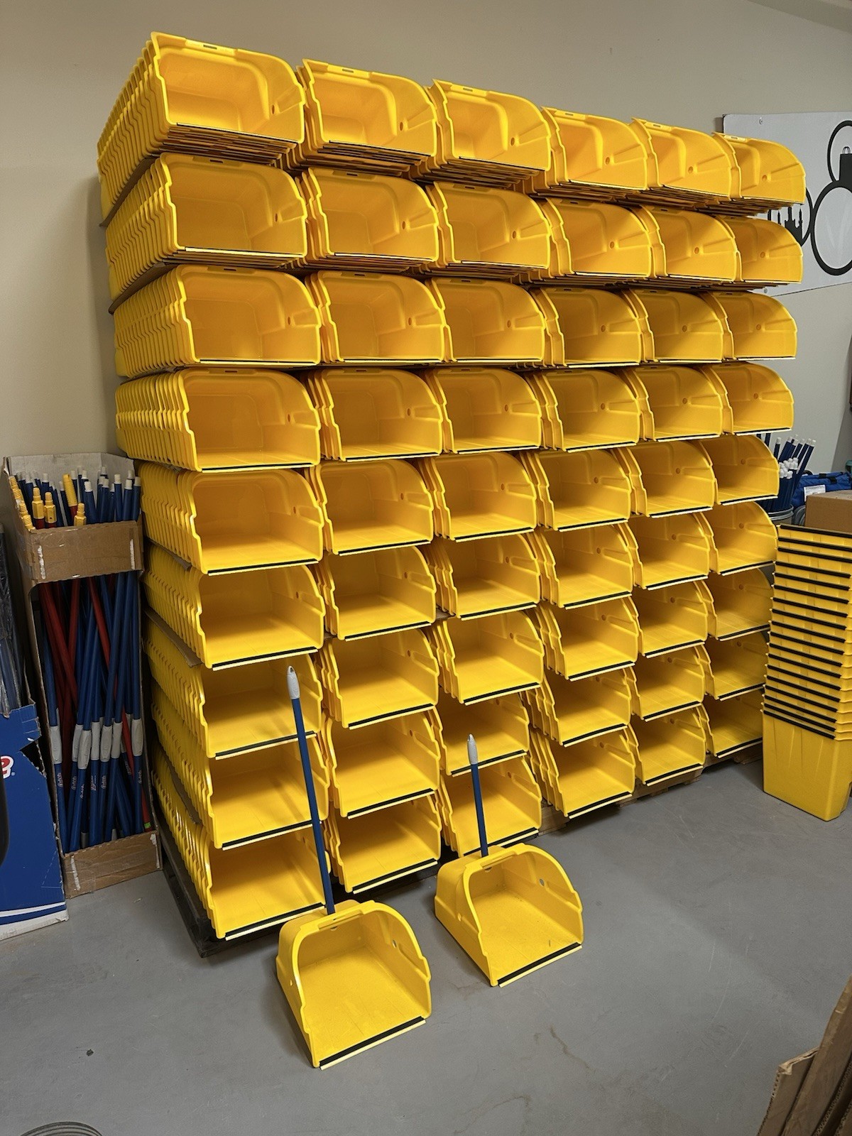 Quickie Yellow Replacement Jumbo Plastic DUSTPANS ONLY – NO HANDLES