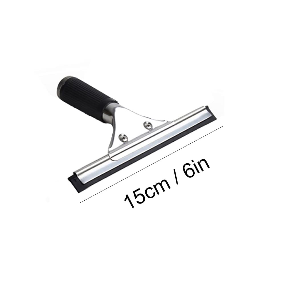 Black 15cm 6in Window Squeegee All Purpose Squeegee for Glass Shower Doors, C…