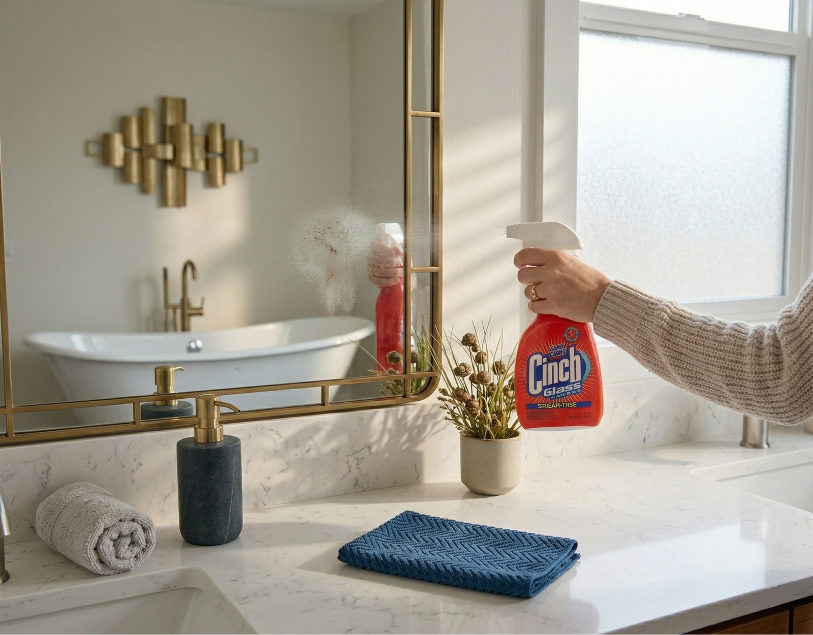 Spic and Span Cinch Glass Cleaner 32 oz Streak 4 Pack