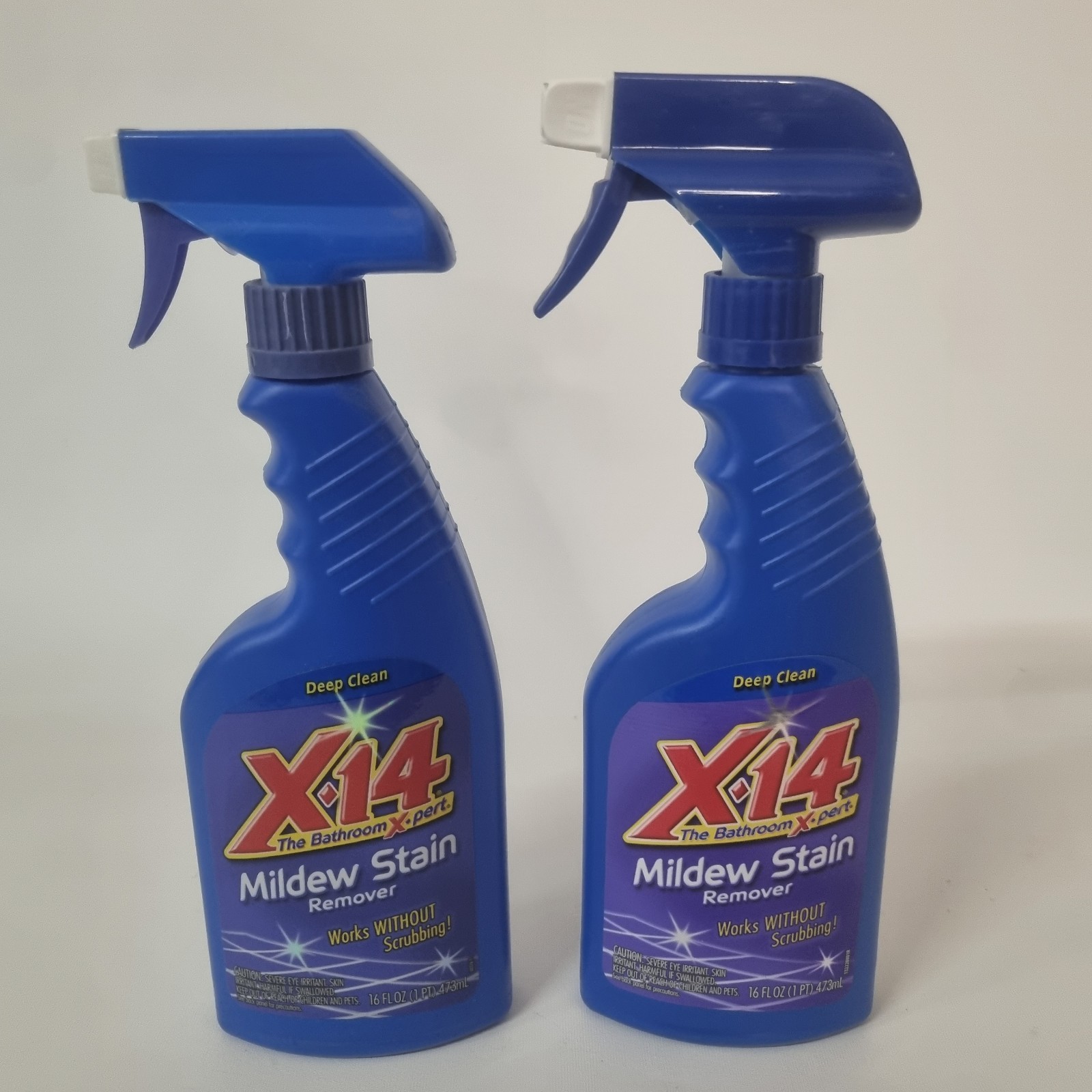 Lot 2 X-14 Professional Instant Mildew Stain Remover Non-Aerosol Trigger 16 OZ