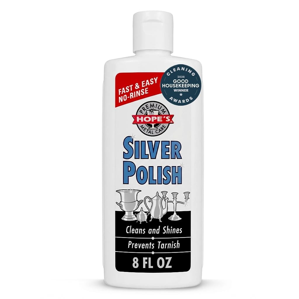 Silver Polish Cleaner Tarnish Remover Protective No Rinse Surface Fluid 8 Fl Oz