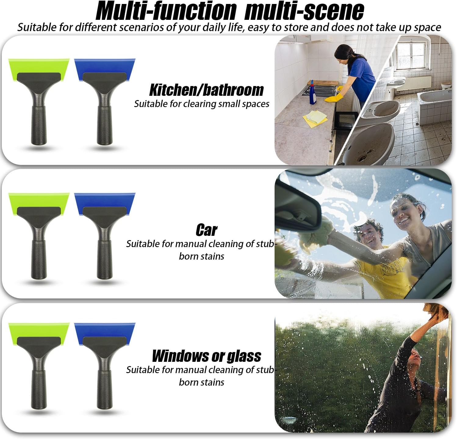 Small Squeegee Car Window Squeegee Silicone Squeegee for Window Door Bathroom Mi