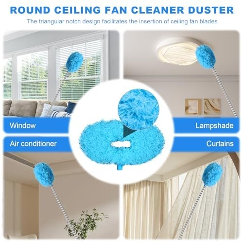 Adjustable Ceiling Fan Cleaner Duster with Extension Pole – 7FT Dusting Tool for
