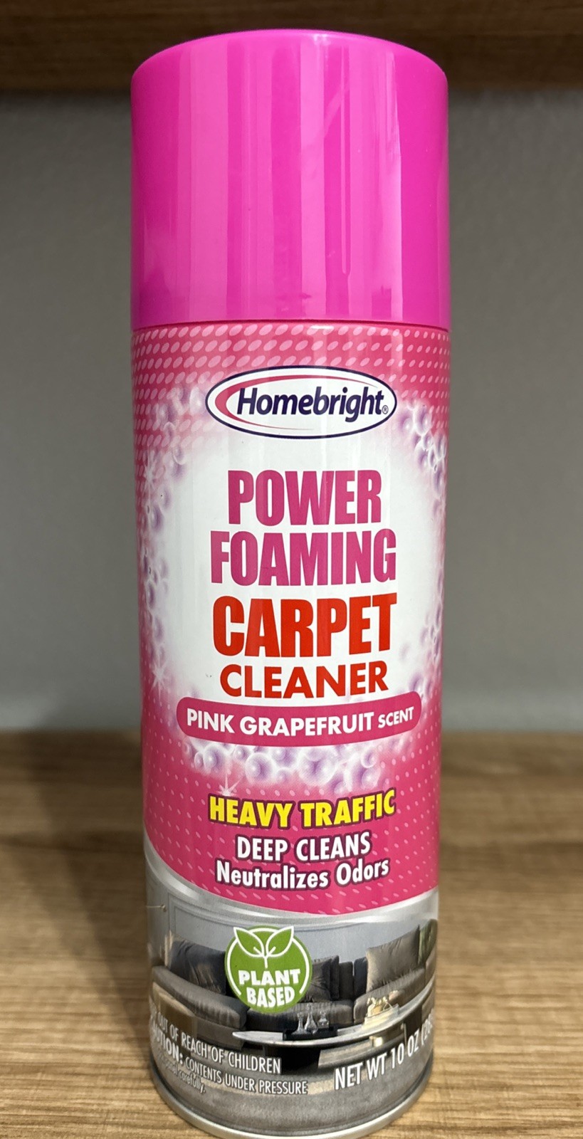 POWER FOAMING CARPET CLEANER -Pink Grapefruit Scent, Pack Of 2 – 10OZ