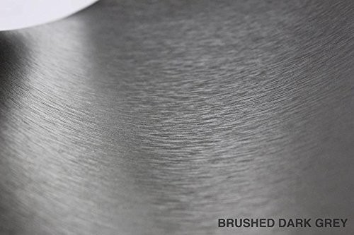 XPO Gunmetal Grey Brushed Metallic Steel 5Ft Vinyl Wrap Roll with Air Release Te