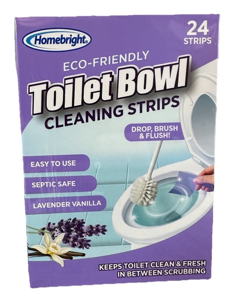 2x Homebright Eco Friendly Toilet Bowl Cleaning Strips Lavender Vanilla