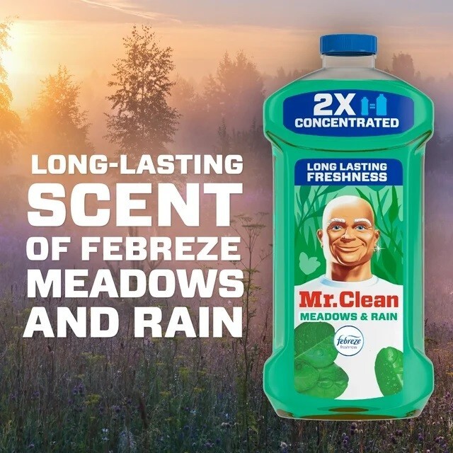 Mr Clean 2X Concentrated Multi Surface Cleaner With Febreze Meadows & Rain Scent