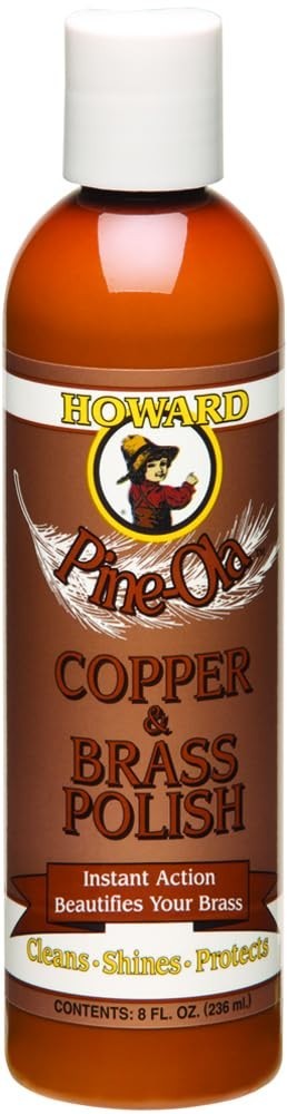 Pine-Ola Copper & Brass Polish – 8 oz, Pack of 2 – Metal Cleaner & Restorer