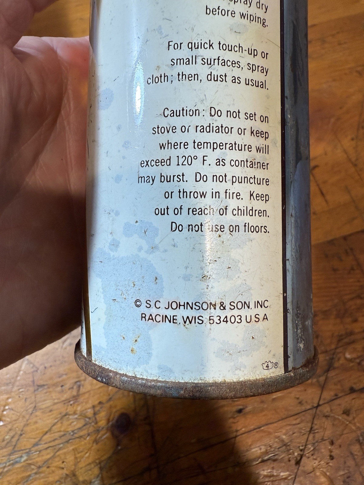 Vintage Johnson Wax Shine-Up Spray Cleaner Wax Protects 15 oz 90% Full